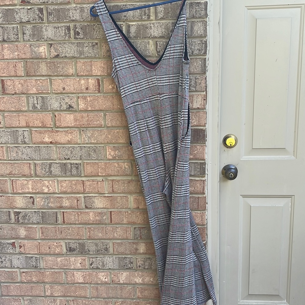 plaid jumpsuit